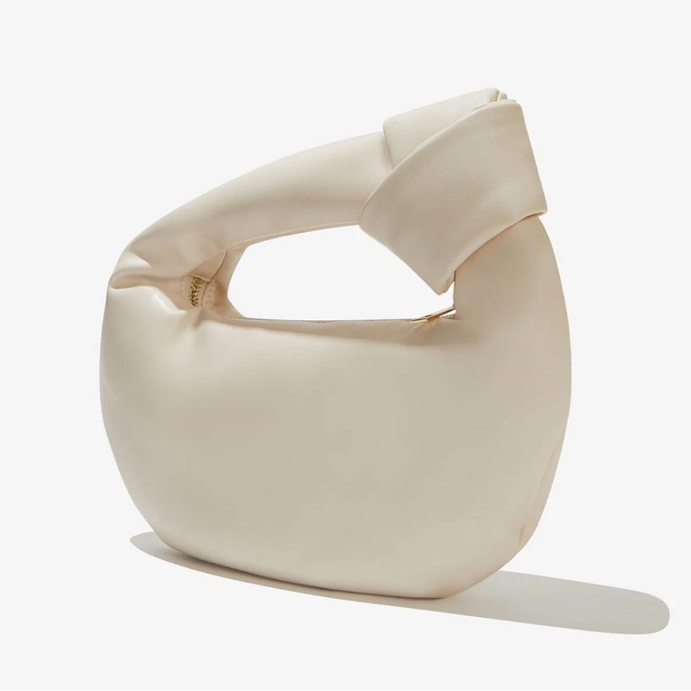 NWT Melie Bianco Alexandra Crème Vegan Top Handle Bag